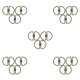 thumbnail image 1 of Naiovety 6 piezas en forma de U llavero anillo latón tornillo bloqueo Clip llaveros coche llavero organizador suministros para mochila bronce Type2 NO2, 1 of 6