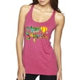 thumbnail image 1 of Wild Bobby, Colorful Tennis Mom Squad, Sports, Women Tri-Blend Racerback Tank Top, Vintage Pink, Large, 1 of 4