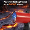 thumbnail image 3 of 60,000 BTU Forced Air Propane Heater, 10 ft Hose with Regulator Included, Portable for Garage, Shop, Jobsite, Construction Sites, 3 of 7