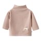thumbnail image 2 of Blusas y camisas de manga larga con cuello redondo para niños, blusas de invierno de color liso con cuello redondo y manga larga para niñas, top de poliéster, 2 of 3
