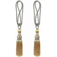 thumbnail image 1 of Pair Home Window Curtain Drapery Tiebacks (Gold), 1 of 4
