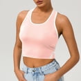 thumbnail image 2 of Timegard Workout Tops for Women Round Neck Cropped Tank Top Yoga Gym Sports Bras Slim Athletic Tee, 2 of 4