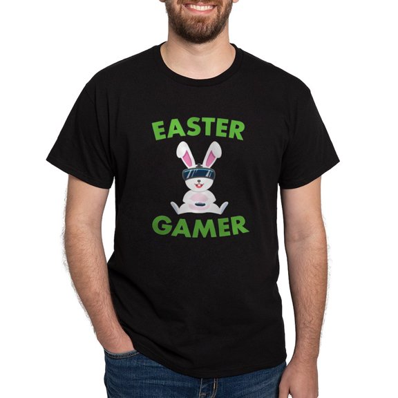 CafePress - Easter Gaming Bunny Gamer T Shirt - Men's Classic Graphic Cotton T-Shirt