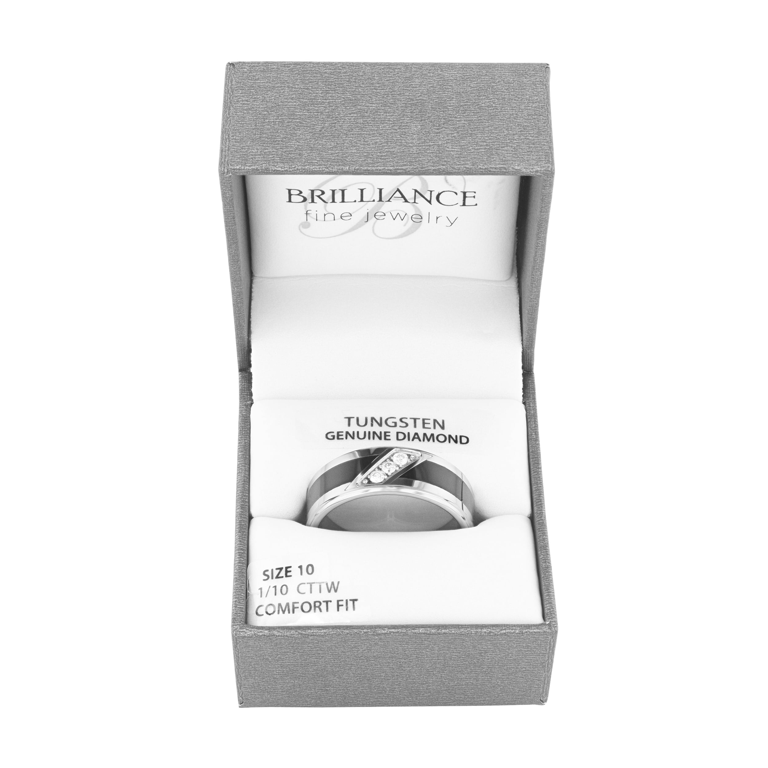 Brilliance Fine Jewelry Men's Tungsten Diamond Accent 8mm Two Tone Band - Mens Ring