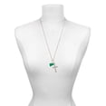 thumbnail image 3 of Delight Jewelry Acrylic 3/4" Green Megaphone I Have Plans for You Engraved Cross Zoey Necklace, 28", 3 of 4