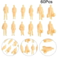 thumbnail image 4 of 60pcs Model Figures 1:87 unpainted H0 Figures Standing H0 Accessories Plastic, 4 of 10