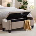 thumbnail image 4 of S-HOME Ottoman with Storage, Storage Ottoman Bench with Safety Hinge 350 lbs Weight, Upholstered Entryway Bench with Seating, 4 of 10