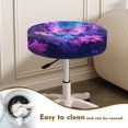 thumbnail image 3 of SEANATIVE Galaxy Floral Butterfly Bar Stool Covers Set Size S Stool Seat Cushion Slipcover Cushioned Stool Seat Replacement 12"-14" Stool Cushion Kitchen Accessories, 3 of 7