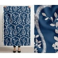 thumbnail image 3 of Soimoi Leaves Pattern Decorative Fabric By 3 Yard - 56" W x 108" L - Water-Resistant Material for Cushions, Covers, and DIY Upholstery - Blue, 3 of 7