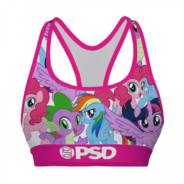 My Little Pony Friendship Is Magic Pony Power PSD Racerback Sports Bra-Small  