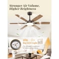 thumbnail image 6 of Lokivas 52in Ceiling Fans with Light and Remote Control, Modern Ceiling Fan with 6 Speeds, Reversible and Dual Finsh Blade for Indoor, Outdoor, Bronze, 6 of 8