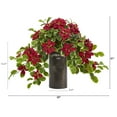 thumbnail image 4 of Nearly Natural 21in. Poinsettia and Variegated Holly Artificial Plant in Decorative Planter, 4 of 5