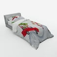 thumbnail image 3 of Christmas Duvet Cover Set, Reigndeer Family Father in Retro Red Car and Tree Kids Doodle Drawing Artwork, Bedding Set with Shams and Fitted Sheet, 3 Sizes, by Ambesonne, 3 of 3