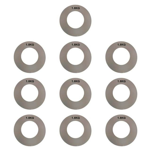 10x Pegatizas de placa de micro peso Foil de aluminio Diámetro exterior liviano 75 mm Etiquetas de identificación de peso Etiquetas de kilogramo 1.8 kg