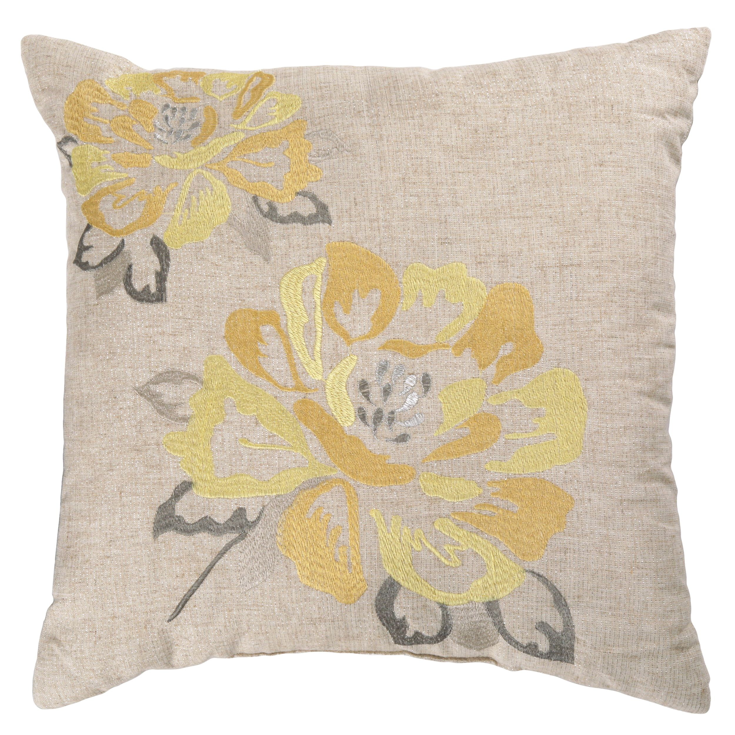 Better Homes & Gardens Yellow Blossom Square Decorative Pillow