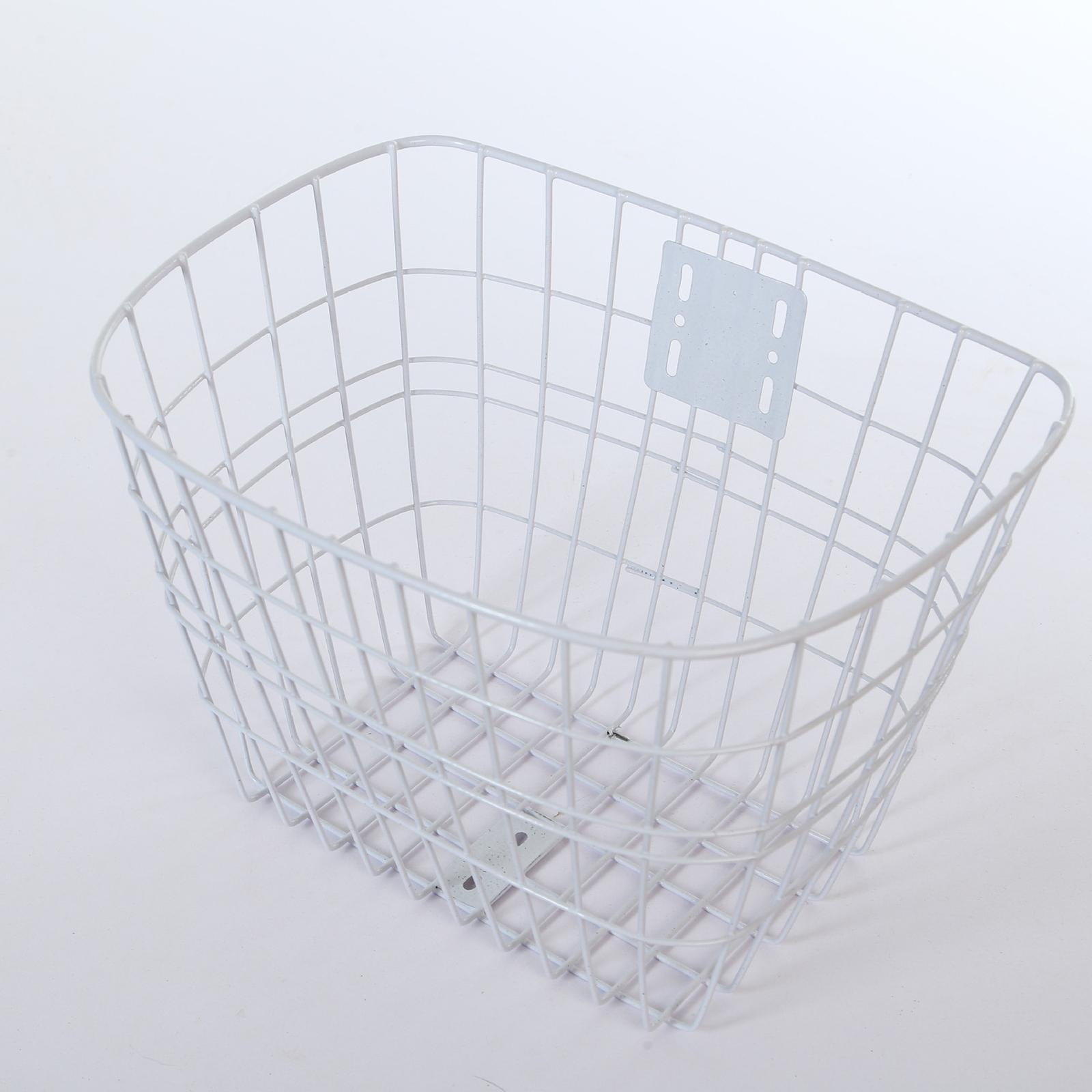 harayaa Basket Bike Front Basket Metal Organizer Handlebar Bag Waterproof Cargo Rack for White