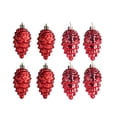 thumbnail image 3 of 8x Christmas Cone Pendant Decorations for Photo Props Festival Gift Tag Red A, 3 of 8