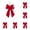 Red1, variant on 5pcs Pre-Tied Red Bows with Hanging Loops for Gift Wrapping, Xmas Tree Decor, Weddings, Christmas Boxes, and Holiday Party Supplies for Home and Office Use Throughout the Season