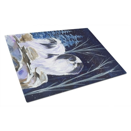 

Caroline s Treasures Starry Night Japanese Chin Glass Cutting Board Large