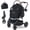 Black, variant on LINLUX Pet Stroller w/ 4 Wheels, Foldable Puppy Strollers for Dogs Cats, Iron Pet Carrier 50 lbs, Gray