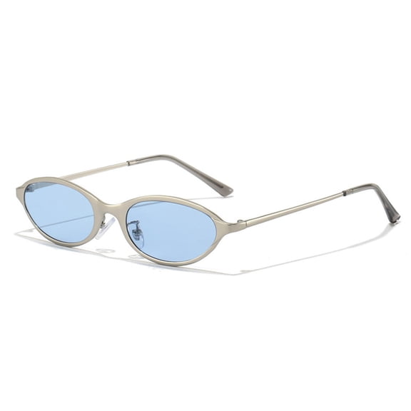 Retro Oval Frame Sunglasses Fashion Personalized Trendy Small Frame Sunglasses Punk Cat Eyes Sunshade Sun Protection Glasses