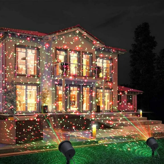 Christmas Projector Laser Lights Outdoor, Waterproof Landscape Lighting Ornament for Christmas and Holidays- Indoor/Outdoor Laser Light Holiday Decorating