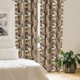 thumbnail image 2 of Ambesonne Music Window Curtains, Vintage Instruments Doodle, Each 28" W x 63" L, Taupe Khaki, 2 of 4