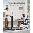 thumbnail image 2 of 48x24 Inch Adjustable Height Memory Electric Standing Desk with 2 Storage Hooks, Sit Stand Up Computer Desk for Home Office (Vintage Brown), 2 of 5
