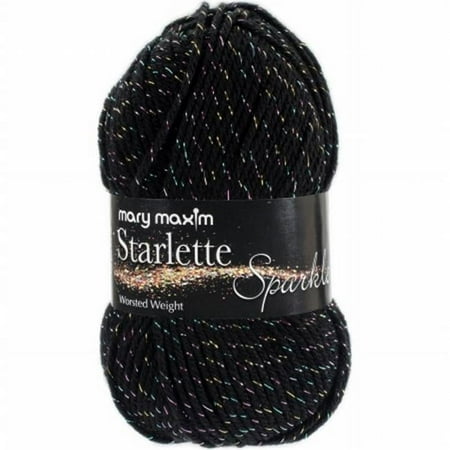 UPC: 0848787017800 | Mary Maxim Y127-102 Starlette Sparkle Yarn Black