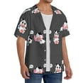 thumbnail image 4 of Disketp Men's Hawaiian Cute Farm Milk Animal Print Shirts Button Down Holiday Beach Shirts-Small, 4 of 7