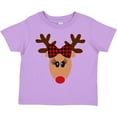 thumbnail image 3 of Inktastic Cute Girl Reindeer with Buffalo Plaid Bow Boys or Girls Toddler T-Shirt, 3 of 5