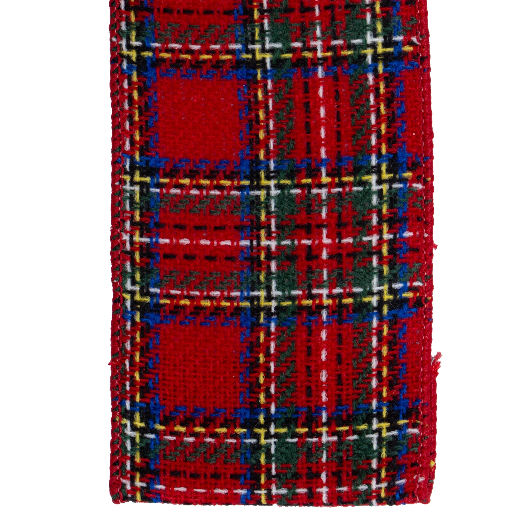 My Texas House Red Plaid Christmas Ribbon, 2.5" x 15'