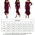 thumbnail image 4 of KISSMODA Wedding Guest Dresses For Women Plus Size Formal Maxi Dress Ruched Hem Cocktail Dresses Long Dress Sexy Cold Shoulder Party Dress, 4 of 7