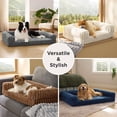 thumbnail image 6 of Orthopedic Dog Beds for Extra Large Dogs, Waterproof Memory Foam XL Pet Bed with Sides, Non-Slip and Egg-Crate Foam Big Dog Couch Sofa with Washable Corduroy Cover, Blue, 6 of 7