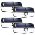 thumbnail image 1 of LITOM 120 LED Solar Lights Outdoor upgraded Solar Panel with 3 Optional Modes and 270Wide Angle IP67 Waterproof Portable Solar Powered Security Light 4 Pack, 1 of 1