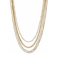 thumbnail image 1 of Collar cadena triple chapa de oro amarillo 18k, 1 of 4
