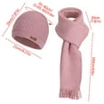 thumbnail image 6 of gbyLJF Women's Winter Scarf and Hat Set Fashion Casual Knitted Hat Warm Soft Solid Color Hat Scarf, 6 of 6
