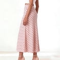 thumbnail image 3 of yillto Women Long Skirts High Waist Polka Dots Elegant Spring Summer Flowy Maxi Skirt for Work Office, 3 of 5