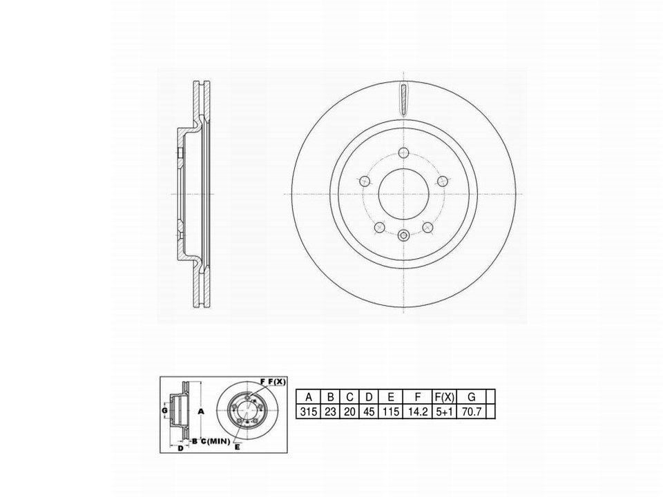 Winstop Brake Rotor, Rear WS249238, Cadillac ELR 2016