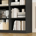 thumbnail image 6 of Hiphuta 86"H x 47"W Wood Triple 7-Tier Standard Bookcase, Tall Bookcase for Bedroom, Living Room and Office, Freestanding 21 Cubes Display Storage Shelves, Black, 6 of 7