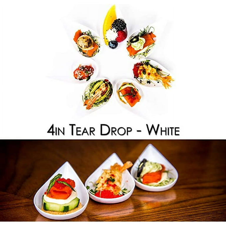 Tear Drop Asian Spoon Mini Cup Appetizers with Forks