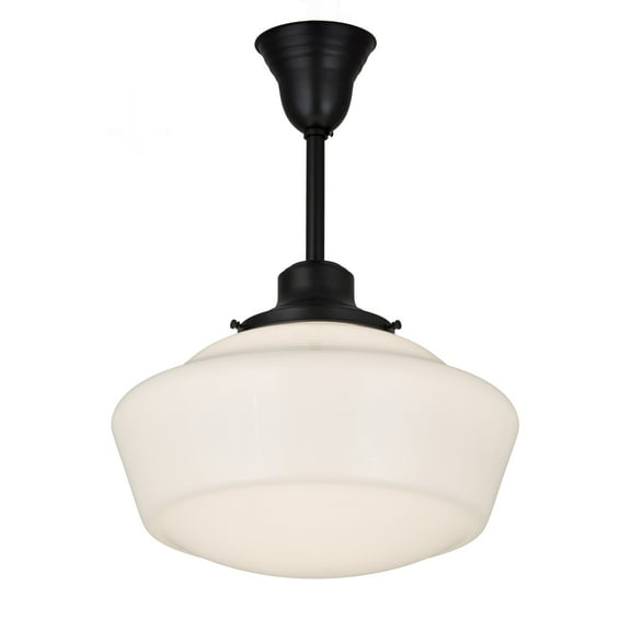 16"W Revival Schoolhouse W/Traditional Globe Pendant