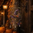 thumbnail image 2 of Halloween Witch Hat Acrylic Crystal Suncatchers for Windows, Wind Chime Hanging Ornament Light Catching Holiday Decor for Balcony Window Porch Garden Indoor Outdoor Halloween Party Home Wall, 2 of 6