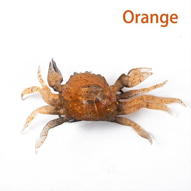 High quality Silicone Road Bait 3D Simulation Crab Bait With Hook Sea Fishing Bait Tackle He Qiyong unisex