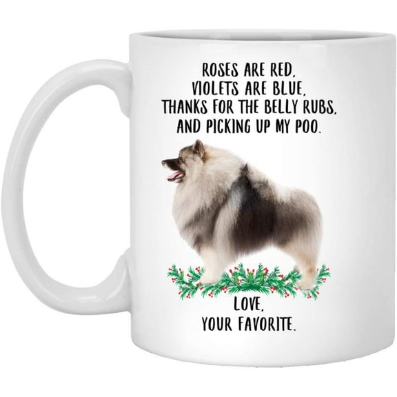 Funny Saying Gifts For Pet Lovers Keeshond Brown Roses Are Red Violets Are Blue Dog Mug White 11oz Christmas 2022 Gifts