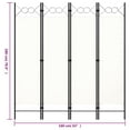 thumbnail image 4 of vidaXL 4-Panel Room Divider White 160x180 cm, 4 of 4