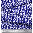 thumbnail image 3 of Soimoi Blue Velvet Fabric Geometric Arrow Tribal Print Fabric by Yard 58 Inch Wide, 3 of 3