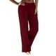 thumbnail image 1 of Pantalones elásticos para mujer para estar por casa y salir al aire libre: bolsillos laterales, tejido suave para descansar/dormir, talla real, para las cuatro estaciones, lavar en frío., 1 of 6