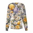thumbnail image 2 of Printed Scrubs For Women，Women's Casual Long-Sleeve Single-Breasted Easter Print Nursing Scrub Top with Pocket，Yellow，M, 2 of 3