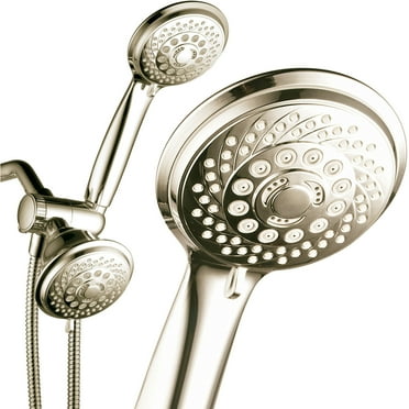PowerSpa 28-Setting Luxury 3-Way Showerhead and Handheld Combo, Brushed Nickel